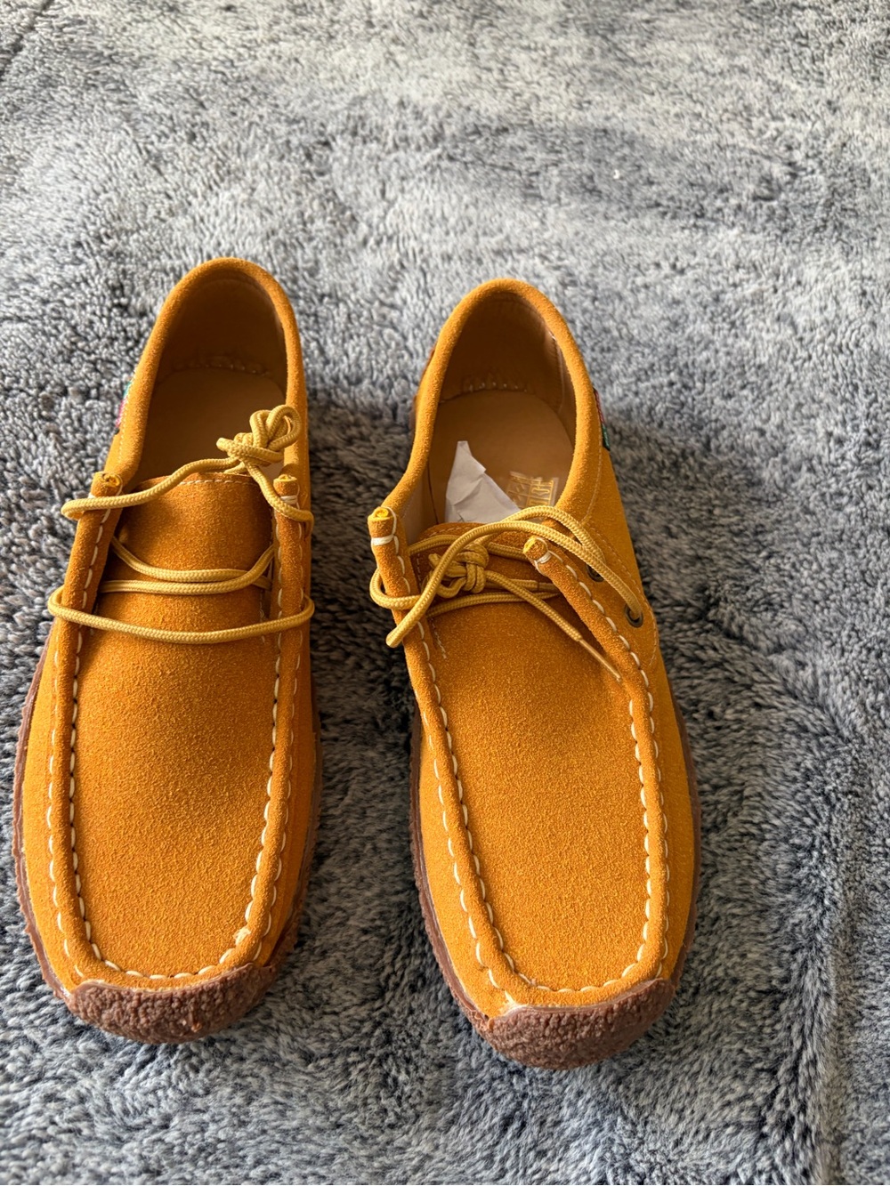SHEIN Mustard Yellow Suede-Look Loafers